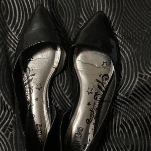 Pleather Pointy Toe Flats 9.5 Wide